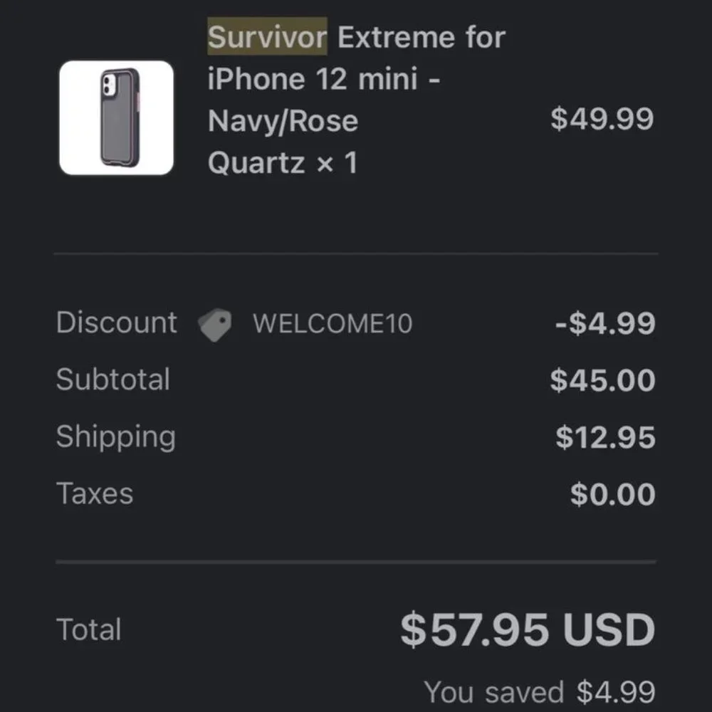 NWT iPhone 12 mini case - Survivor Extreme - Picture 2 of 3